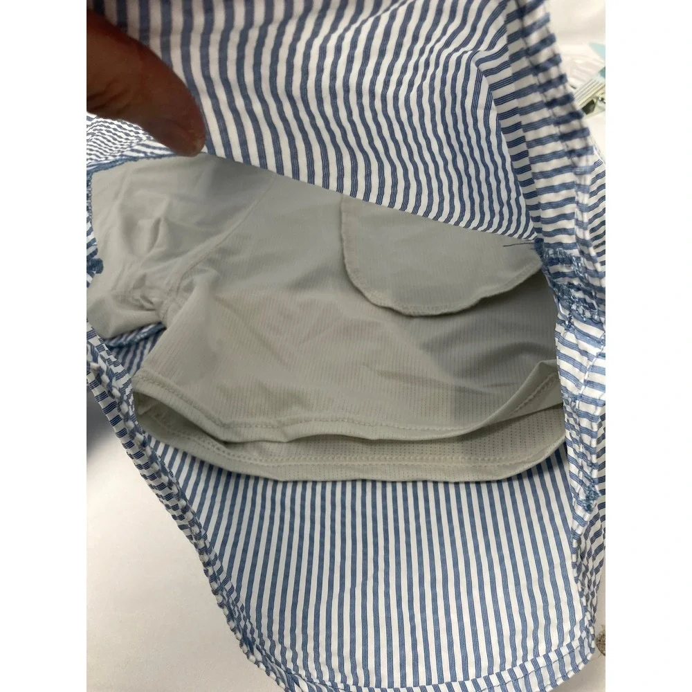Laguna Swim Trunks Men's‎ XL Blue White Striped Lined Drawstring Shorts NWT
